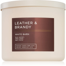 Bath & Body Works Leather & Brandy illatgyertya 411 g gyertya