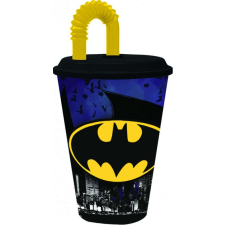 Batman Batman szívószálas pohár, műanyag 430 ml party kellék