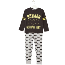 Batman hosszú pizsama, fekete/szürke, 140 cm, 10 év gyerek hálóing, pizsama