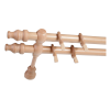 BAU DEKOR FA KARNIS SZETT 250CM KÉTSOROS 28MM BÜKK (RÚD,FALITARTÓ,GYŰRŰ,CSAVAR)