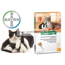  Bayer Advantage Spot On 0,4Ml Bolha Elleni Csepp 4Kg Alatti Cicáknak, Nyulaknak 1Db Pipetta élősködő elleni készítmény macskáknak