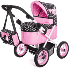 Bayer Design : Trendy kombi játék babakocsi - Fekete/rózsaszín (13060AA) házimunka