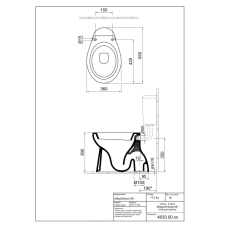  Bázis WC mélyöblítésű, alsókifolyású, fehér szaniter