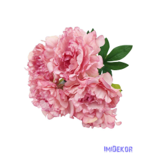  Bazsarózsa 7 fejes selyem csokor 40cm - Fáradt Rózsaszín dekorációs kellék