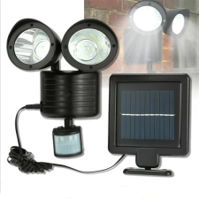 BB Mozgásérzékelős, vízálló szolár világítás két fényforrással és 120°-os világítási szöggel kültéri világítás