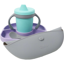 bblüv Set szilikon etetési szett Violet babaétkészlet
