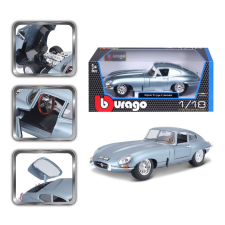 BBurago 1:18 Jaguar E Coupe ezüstkék autópálya és játékautó