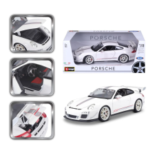 BBurago 1:18 Plus Porsche 911 GT3 RS fehér autópálya és játékautó