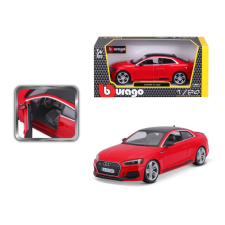 BBurago 1:24 Plus Audi RS 5 Coupe piros autópálya és játékautó