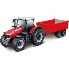 BBurago Massey Fergusson 8740S utánfutóval autópálya és játékautó