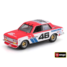 Bburago Racing BRE Datsun 510 fém autómodell autópálya és játékautó