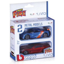 BBurago : Street fire kisautó, 1:43 - 2 db-os csomag (12554) (12554) autópálya és játékautó