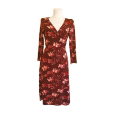  BCBG Max Azria barna virágmintás női ruha (méret: M)