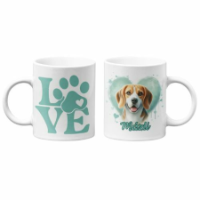 Beagle kutyás bögre (kutyusod nevével) bögrék, csészék