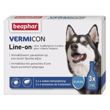 Beaphar Vermicon Line On Spot On kutyáknak (15-30kg között) 3x3ml élősködő elleni készítmény kutyáknak