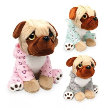 Bear Impex Mopsz plüssfigura szívecskés ruhában, 25 cm - többféle plüssfigura