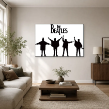  Beatles felemelt karú fekete sziluett vászonkép dekoráció