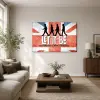  Beatles Let It Be feliratos brit zászlós vászonkép