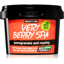 Beauty Jar Very Berry Spa bőrpuhító cukros peeling az arcra 120 g ajakápoló