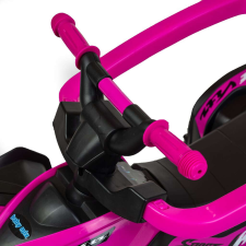 Bébitaxi tolókarral Baby Mix Mega rózsaszín lábbal hajtható járgány