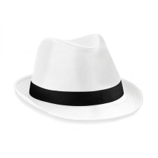 Beechfield Női kalap Beechfield Fedora L/XL, Fehér/Fekete férfi sapka