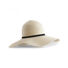 Beechfield Uniszex sapka Beechfield MarBella Canvas Wide-Brimmed Sun Hat Egy méret, Naturál