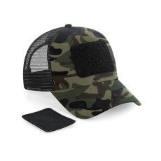 Beechfield Uniszex sapka Beechfield Patch Snapback Trucker - One Size, Jungle Camo