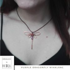 BeEql Purple dragonfly nyaklánc nyaklánc