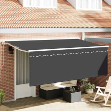  Behúzható napellenző Antracit 350 x 200 cm Pamut és Alumínium nyílászáró