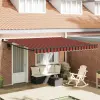  Behúzható napellenző Narancs és Barna 400 × 300 cm