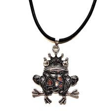  Békakirályfi medál műbőr lánccal nyaklánc