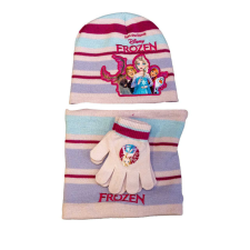 Bélelt kötött 3 részes sapka, kesztyű, sál szett Frozen/Jégvarázs mintával gyerek sapka