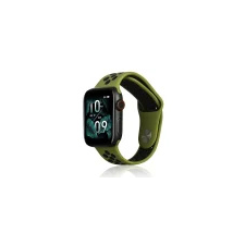 Beline Apple Watch Sport szilikon óraszíj 38/40/41mm zöld/fekete okosóra kellék