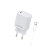 Beline BLNCW20C USB-C Hálózati töltő + USB-C kábel - Fehér (20W) (BELI02165)