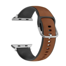 Beline Silico Leather szíj Apple Watch 38/40/41mm - barna-fekete okosóra kellék