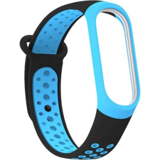 Beline Xiaomi Mi Band 3/4 Szilikon szíj - Fekete/Kék (5903919061276) okosóra kellék