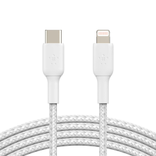 Belkin Belkin Braided USB-C to Lightning Cable 2m White kábel és adapter