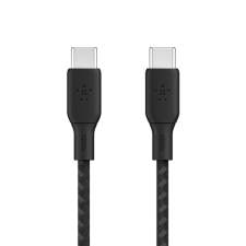 Belkin Braided USB-C apa - USB-C apa 2.0 Adat és töltő kábel - Fekete (3m) (CAB014BT3MBK) kábel és adapter