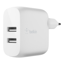 Belkin Hálózati 2xUSB-A töltő 24W Fehér (WCB002VFWH) mobiltelefon kellék