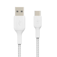 Belkin USB-C apa - USB-A apa Adat- és töltőkábel 3m - Fehér (CAB002BT3MWH) kábel és adapter