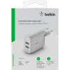 Belkin WCB002VFWH mobiltelefon töltő Fehér Beltéri