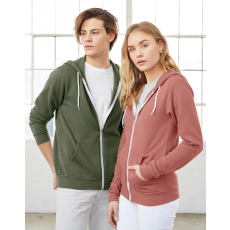 Bella+Canvas Uniszex kapucnis hosszú ujjú pulóver Bella Canvas Unisex Poly-Cotton Full Zip Hoodie M, Mályva