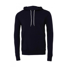 Bella+Canvas Uniszex kapucnis hosszú ujjú pulóver Bella Canvas Unisex Poly-Cotton Pullover Hoodie S, Sötétkék (navy)