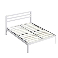  Bella fém ágykeret ajándék ágyráccsal Fehér 160x200 cm-es-fehér ágy és ágykellék