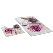 Bellatex 3D készlet - 60 × 100, 60 × 50 cm WC - levendula fürdőszoba kiegészítő