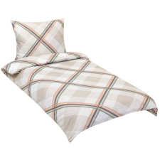 Bellatex ágynemű, szatén 94/258, bézs kockás, 140 × 200, 70 × 90 (8592325187853) lakástextília