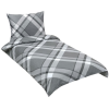 Bellatex ágynemű, szatén 94/958, kockás szürke, 140 × 200, 70 × 90 (8592325187921)