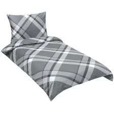 Bellatex ágynemű, szatén 94/958, kockás szürke, 140 × 200, 70 × 90 (8592325187921) lakástextília