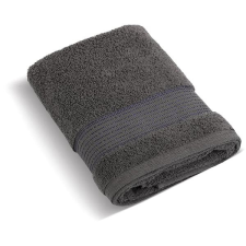 Bellatex frottír kollekció, csíkos - 17/44 - 70×140 cm - sötétszürke lakástextília