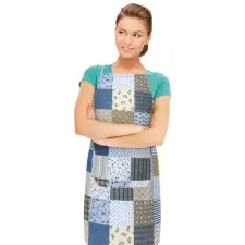 Bellatex kötény, Adela 67 × 84 cm 7750/240, patchwork kék lakástextília